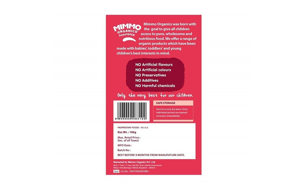 Mimmo Organics Supa Joos Apple Strawberry Beetroot    Pack  100 grams